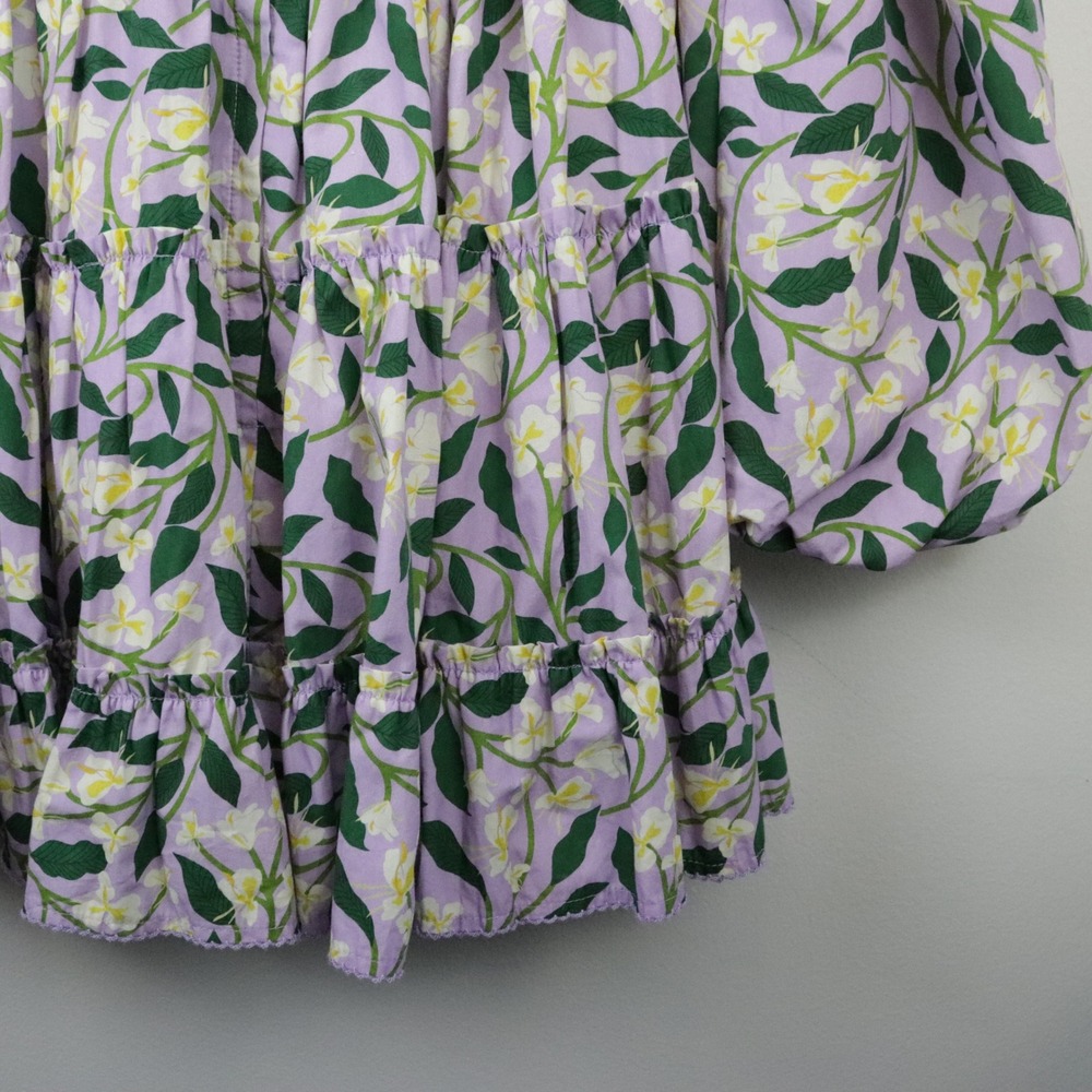 NWT Agua‎ by Agua Bendita Avena Dos Gardenias Lila Mini Dress Small - Picture 10 of 11